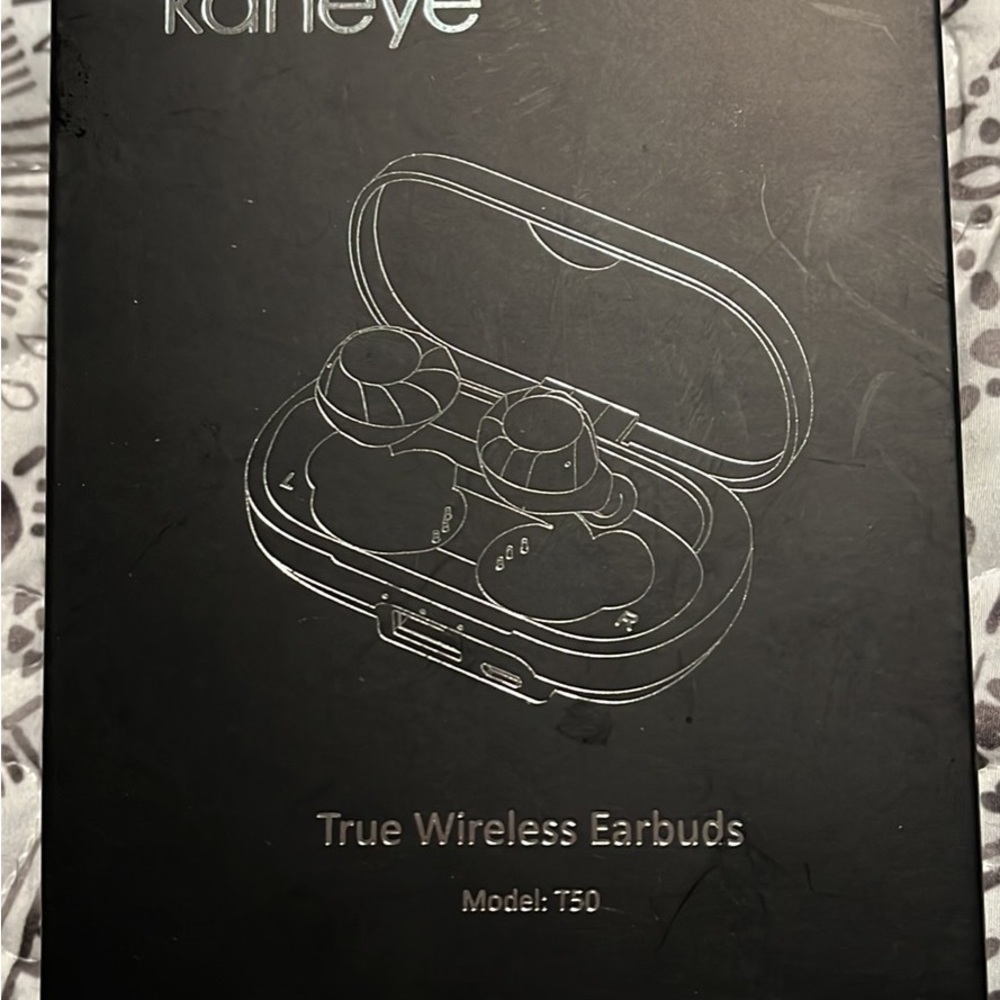 Kaneye wireless headphones, black, brand new